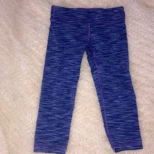 Ivivva kids heathered purple cropped leggings